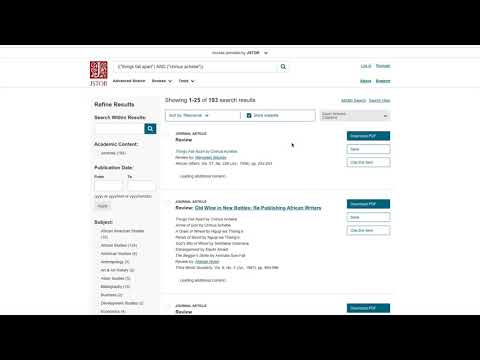 Building search skills with JSTOR