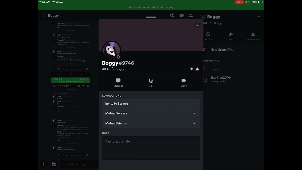 Boggy’s discord account got disabled
