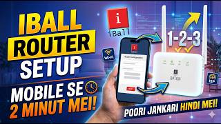 How To Setup iBall Baton WiFi Router With Smartphone | Setup WiFi Router Using Mobile (Hindi)