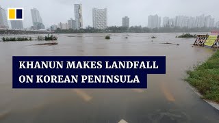 Tropical storm Khanun sweeps through Korean peninsula after lashing Japan
