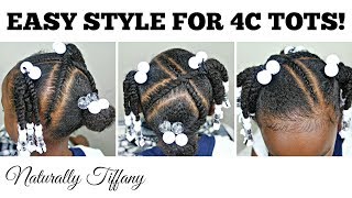 Quick Easy Style For Tots | Type 4 Hair | Kids Natural Hair Care