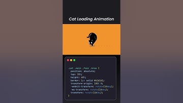 Cat Loading Animation  #coding #python #cssanimation #html5css3 #javascript #css #programming