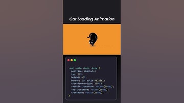 Cat Loading Animation  #coding #python #cssanimation #html5css3 #javascript #css #programming