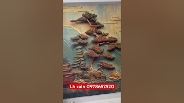 Hoàn thiện tranh dán tường 3D giả ngọc rất đẹp và sắc nét