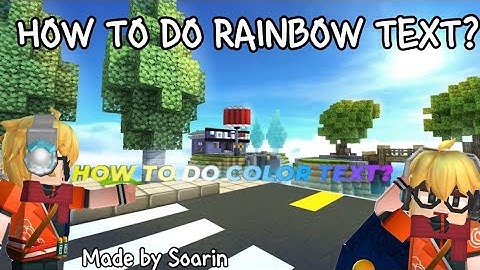 How to do rainbow text in blockman go? || Easy copy and paste tutorial