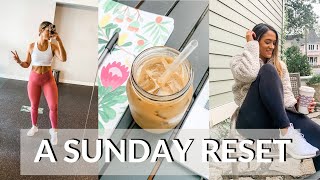 A SUNDAY RESET | prep for the week, cleaning, workout, grocery haul, etc.