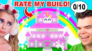 My BOYFRIEND RATES My Adopt Me Builds! (Roblox)