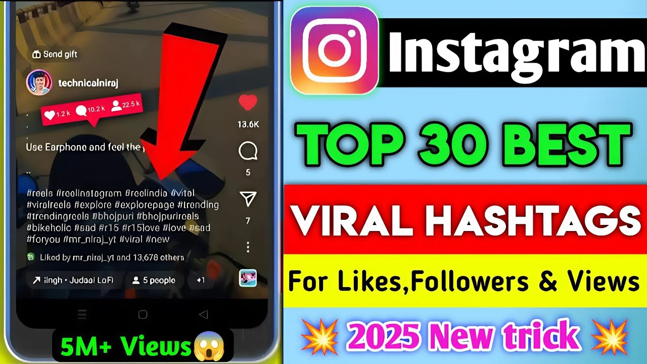 Top 30 Best Instagram VIRAL #Tags 2025 | instagram best hashtags for ...