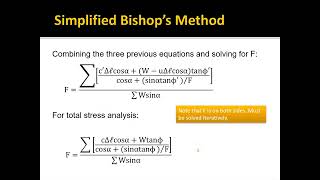 limit equilibrium method - part 2 (bishop's simp proc)