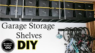 How To Make Suspended Garage Storage Shelves for Under $200 || DIY Storage Project