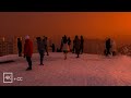 A Strange Snowy Sunset over TEHRAN, IRAN (4k) | غروبِ برفیِ عجیب و زیبا در تهران