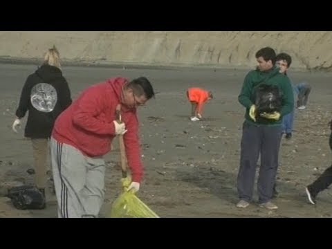 Limpiaron playa de Rada Tilly y llenaron una batea