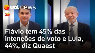 Flávio Bolsonaro has 45% of the vote in the 2nd round, and Lula, 44%, Quaest shows