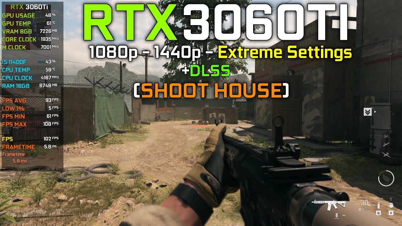 Call of Duty Warzone 2.0 Shoot House RTX 3060Ti + I5 11400F 1080p
