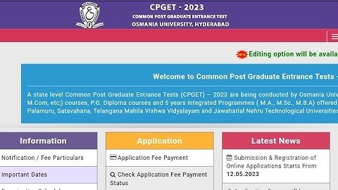 Ts Cpget 2023 Edit option dates.