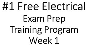 #1 FREE Exam Prep Week 1 of 10. Electrical Licensing Exam prep. exam Prep,