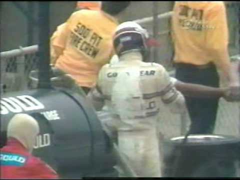 Rick Mears has a pit fire, 1981 Indy 500