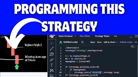 TRADINGVIEW Pine Script for Beginners -12- Programming a strategy using moving average and...
