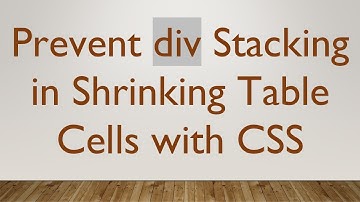 Prevent div Stacking in Shrinking Table Cells with CSS