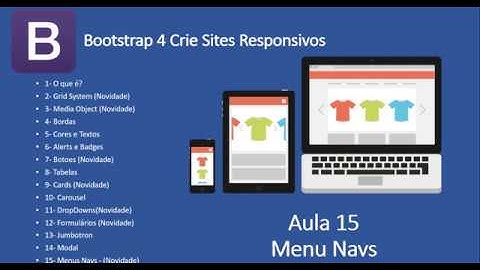 Curso de Bootstrap 4 Site responsivo - Aula 15 de 15 Navbar Criando Menu com Bootstrap