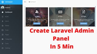 How To Create Admin Panel In laravel Step By Step | Laravel Voyager Admin Panel Tutorial (2022)
