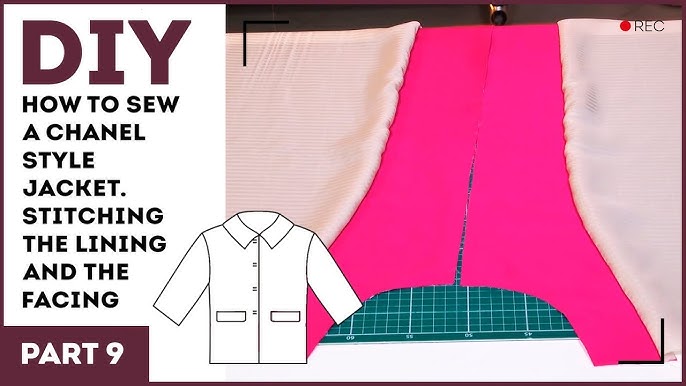 DIY: How to sew a Chanel style jacket. Cutting the lining and the facing. 