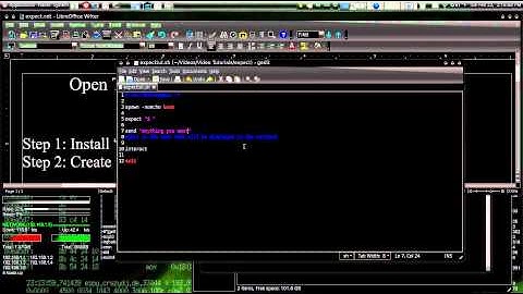 Open Terminal With Text Already Inputted With Expect Ubuntu 10.04