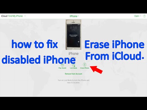 How to Fix  Disabled iPhone from iCloud: Erase iPhone from iCloud Dam Kh...