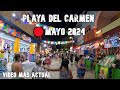 Quinta avenidarecorrido nocturno actualmente mayo 2024  playa del carmen