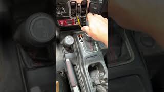 How to shift your jeep into 4 wheel drive #offroad #overlanding #jeepwrangler #jeep #4low #shorts