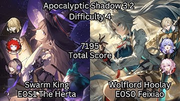 NEW Apocalyptic Shadow 3.2 – E0S1 The Herta x E0S0 Feixiao | 7195 Score Clear! 🔥 | Honkai: Star Rail