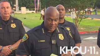 HPD Chief Troy Finner gives updates after home invasion suspect shot in north Houston