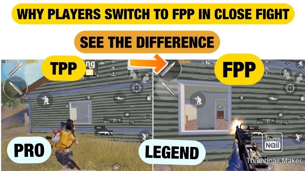 Benefits Of Tpp To Fpp Win Close Fight Why Pro Player Switch Tpp To Fpp In Pubg Tpp Vs Fpp Youtube