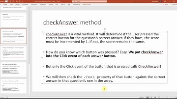C# Quiz App - Parts of the Solution Part 3