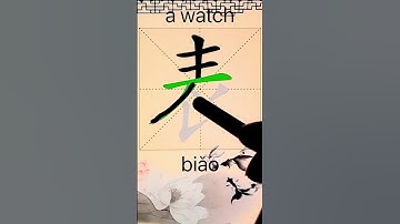 How to Write 表(a watch) in Chinese? App Name :《ViewChinese》&《My HSK》