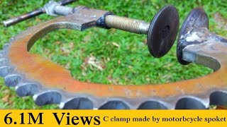 C clamp made by motorbcycle spoket