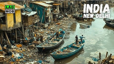 Fish, Cows, Filth & Gargbage – Ghazipur Fish Market - Trash Mountain | India New Delhi Walking Tour