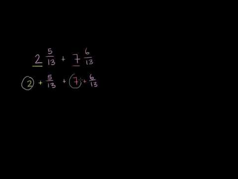 მსგავს მნიშვნელიანი შერეული რიცხვების შეკრება