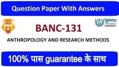 Ignou BANC 131 Question Paper With Answers (December 2022)