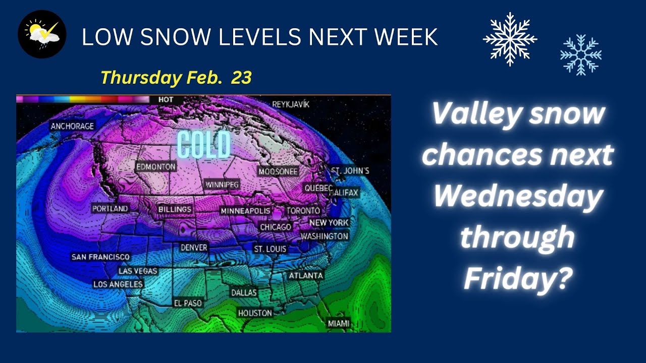 Portland Weather, another valley snow chance next week - YouTube