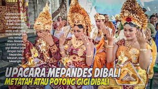 UPACARA MEPANDES DIBALI | METATAH atau POTONG GIGI DIBALI