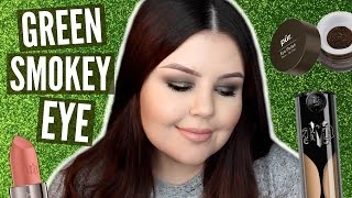 Grungy Olive Green Smokey Eye Fall Makeup Tutorial
