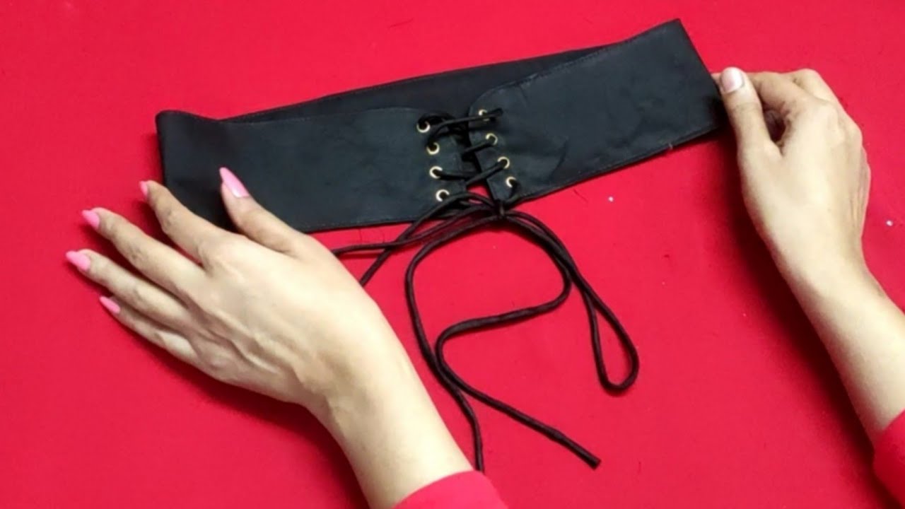 Waist belt Cutting Corset Fabric belt Cutting and stitching 