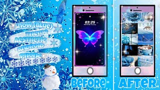 Snow (BLUE) Theme Aesthetic Android Phone || Oppo F11 Pro