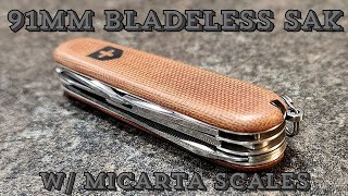 91mm Bladeless SAK w/ Micarta Scales
