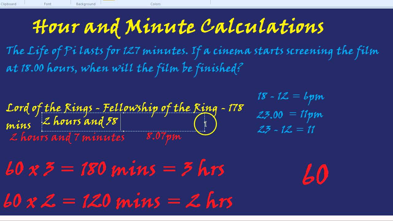 Hour and Minute Calculations - YouTube