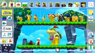 Super Mario Maker 2 - New Beach Theme! All Bosses Battle (Course Maker)
