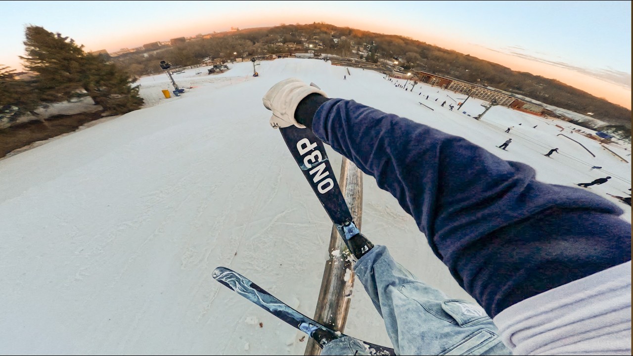 Broke my New Skis! Hyland Hills, MN *POV*