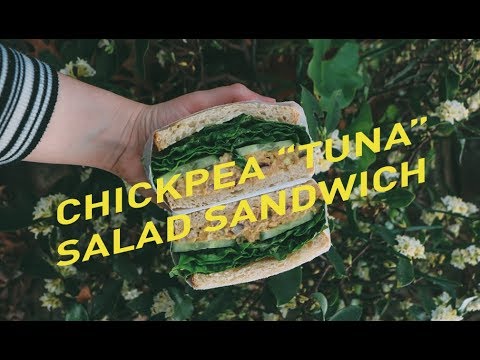 CHICKPEA "TUNA" SALAD SANDWICH 🥙 GF + OIL FREE OPTION