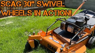 SCAG 30” SFC w/ Swivel Wheels Mowing Small Lawns! (Watch Before Buying!)